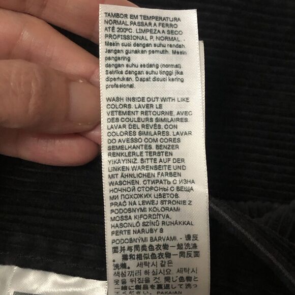 Levi's Womens Black /Dark Blue Hue Corduroy Straight Leg Pants 30x30 NWT - Picture 15 of 16